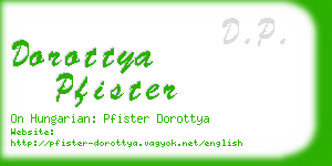 dorottya pfister business card